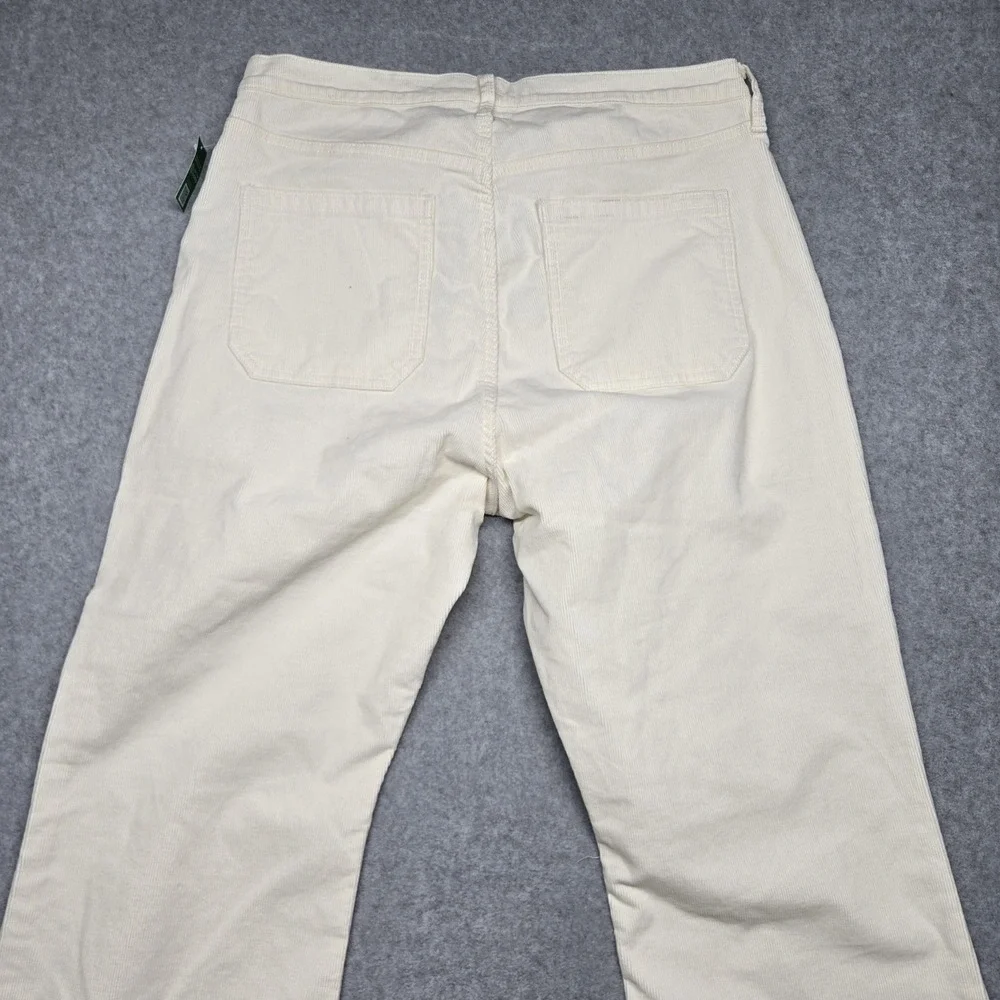 GAP Pants Womens 16R 33 White 70s‎ Flare High Rise Corduroy Stretch Pockets
